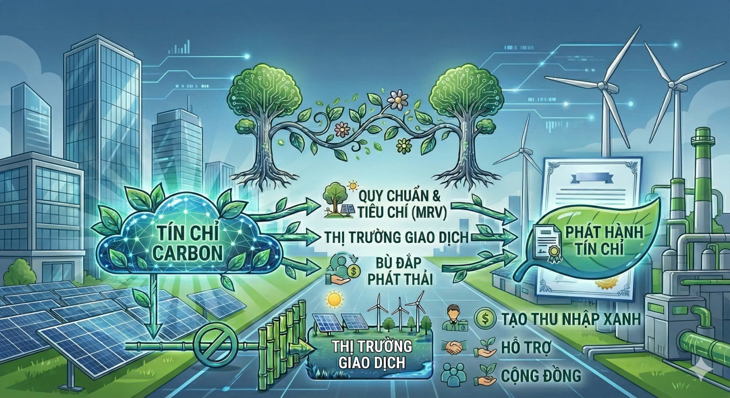 Thu giữ và lưu trữ carbon trực tiếp từ không khí (DAC) - Biên giới mới của thị trường tín chỉ